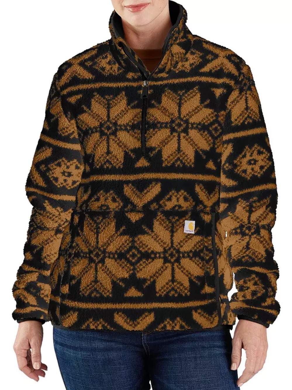 Women’s Carhartt Sherpa Quarter Zip Pullover - Size L